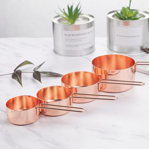 4pc Copper Measuring Cup Set