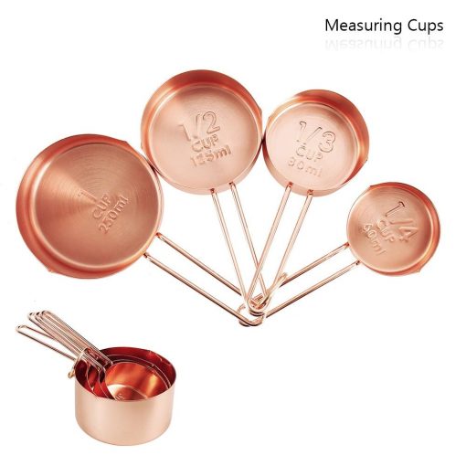 4pc Copper Measuring Cup Set - Image 3