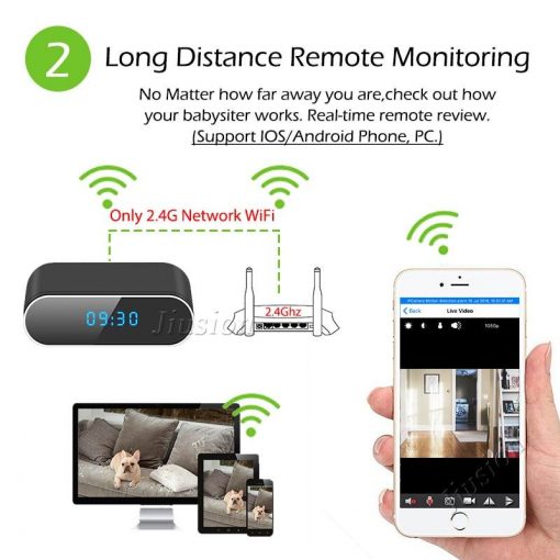 1080P Wireless Alarm Clock Security Camera - Image 3