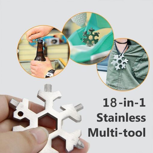 18-in-1 stainless steel snowflakes multi-tool - Image 2