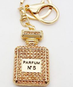 Crystal Charm Perfume Bottle Keychain