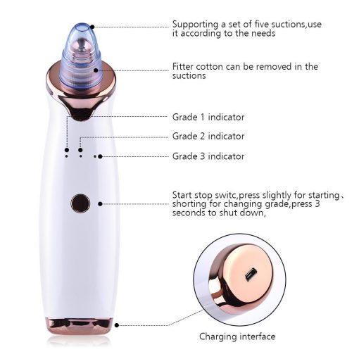 Blackhead Remover Pore Vacuum Suction Tool Acne Extractor - Image 3