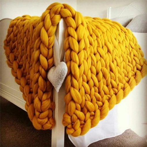 Handmade Chunky Knit Blanket - Image 6