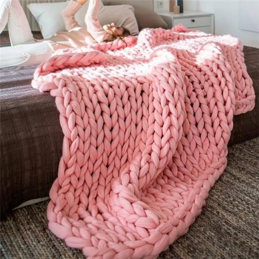 Handmade Chunky Knit Blanket - Image 8