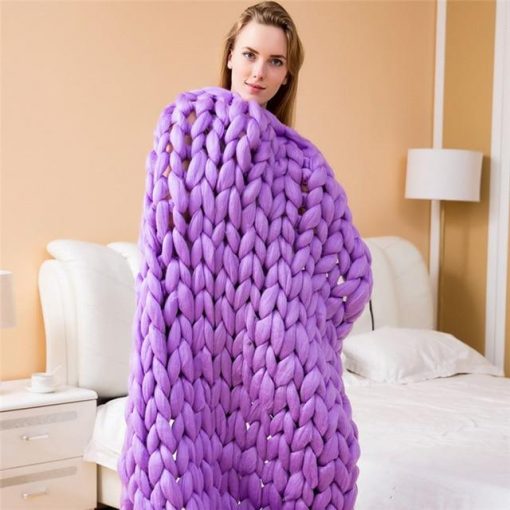 Handmade Chunky Knit Blanket - Image 3