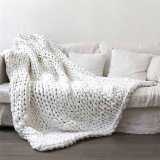 Handmade Chunky Knit Blanket - Image 9