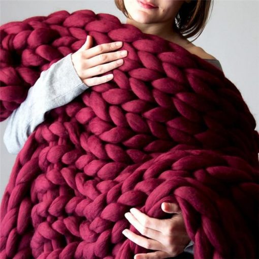 Handmade Chunky Knit Blanket - Image 10