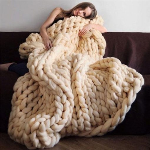 Handmade Chunky Knit Blanket - Image 14