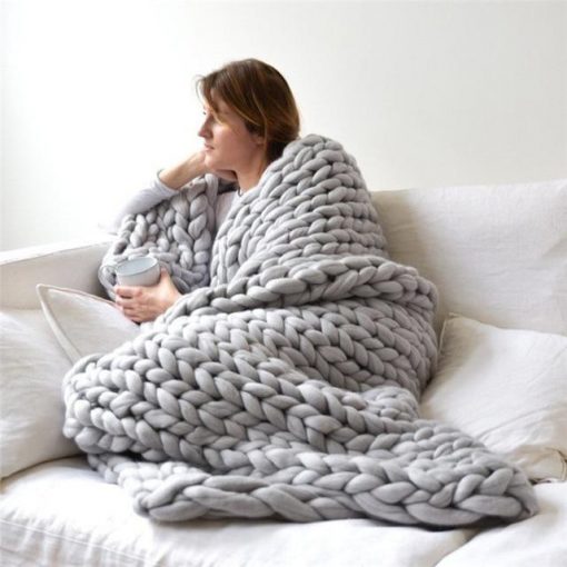 Handmade Chunky Knit Blanket - Image 7