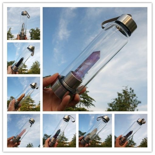 Healing Natural Quartz Water Bottle