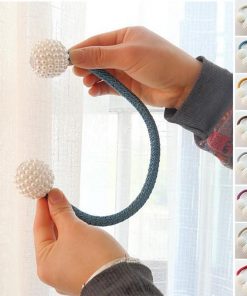 Pearl Curtain Tiebacks with Strong Magnetic Clips, 2 pcs