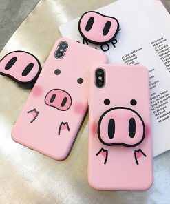 Cute Pig Nose Pop socket Phone Case