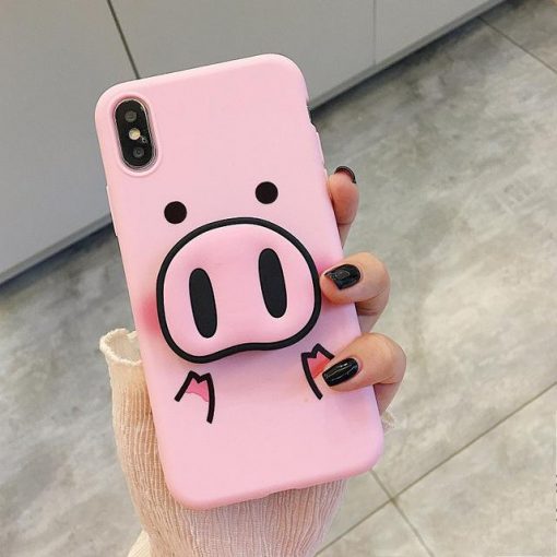 Cute Pig Nose Pop socket Phone Case - Image 4