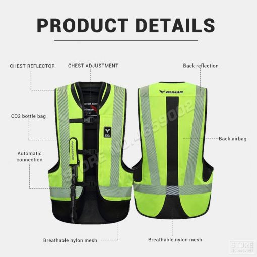 Turtle Motorcycle Airbag Vest Hi-Viz - Image 3