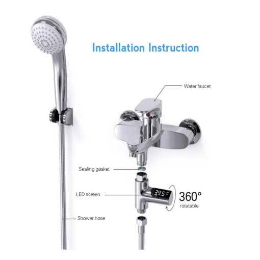 Premium LED Self-Powered Shower Thermometer - Image 5