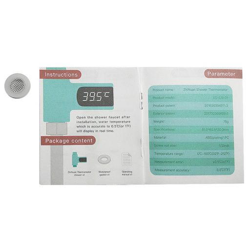 Premium LED Self-Powered Shower Thermometer - Image 6