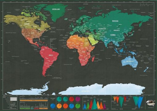 Deluxe Scratch-Off World Map - Image 5