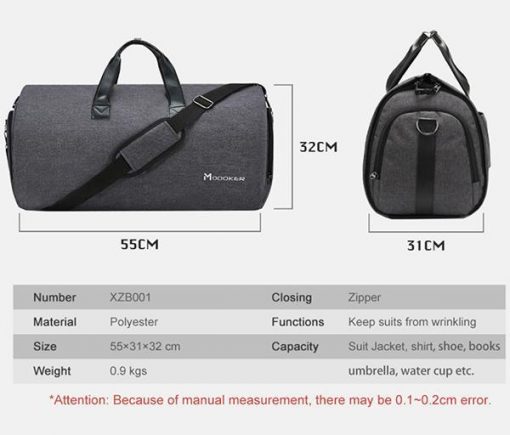 Designer Wrinkle-Free Suit Dress Travel Bag - Image 12