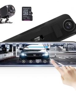Latest Full-Screen LCD Rearview Mirror, Front And Rear Car Recorder