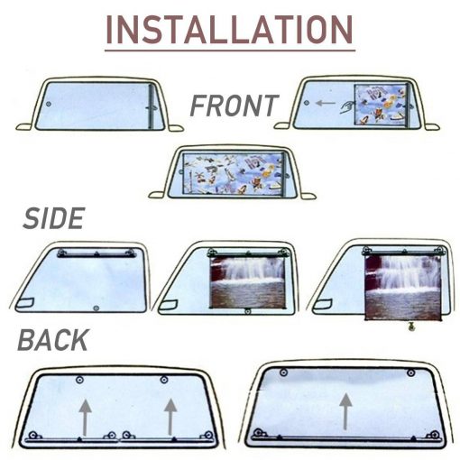 Car Retractable Curtain With UV Protection - Image 4