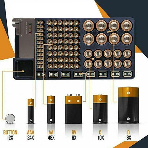 Battery Storage Organizer Holder with Tester - Image 4