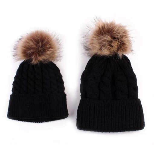 "Mommy & Me" Matching Faux Fur Beanies - Image 6