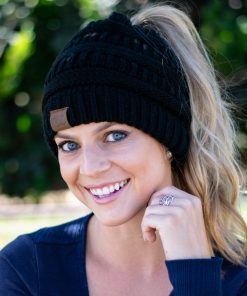 Soft Knit Ponytail Beanie