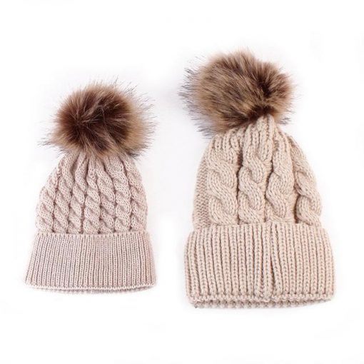 "Mommy & Me" Matching Faux Fur Beanies - Image 5