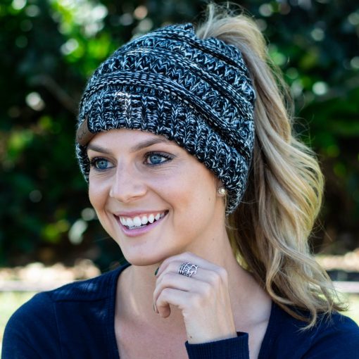 Soft Knit Ponytail Beanie - Image 10