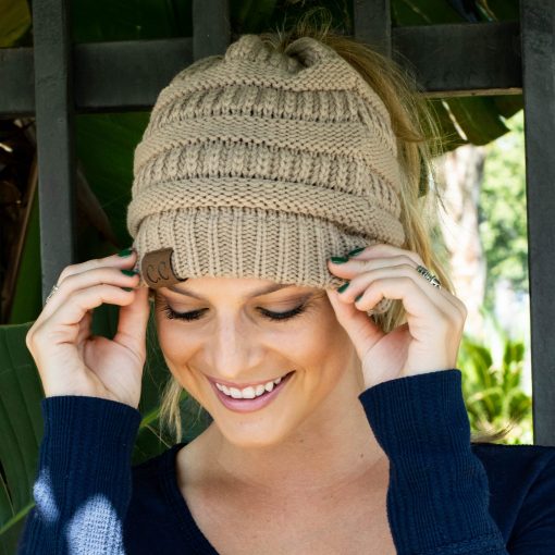 Soft Knit Ponytail Beanie - Image 6