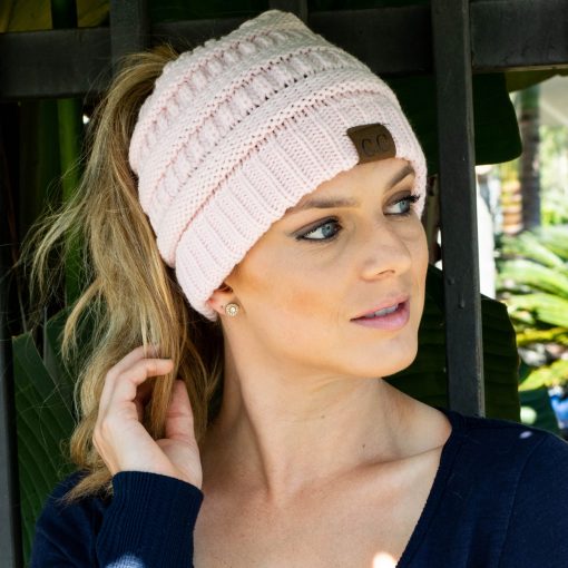 Soft Knit Ponytail Beanie - Image 7