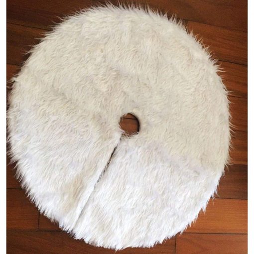 Faux Fur Christmas Tree Skirt - Image 2