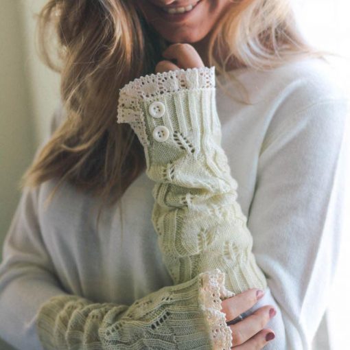 Knitted Fingerless Gloves - Image 2