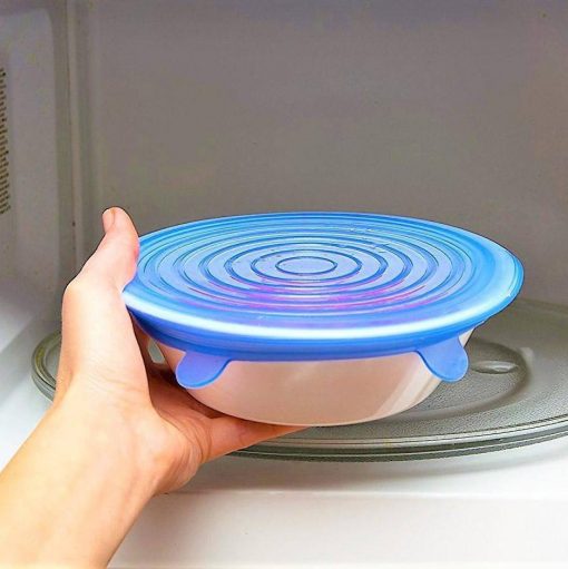 Reusable Silicone Stretch Lids for Kitchen (6 Pieces) - Image 8