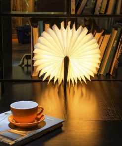 Wood Book Lamp