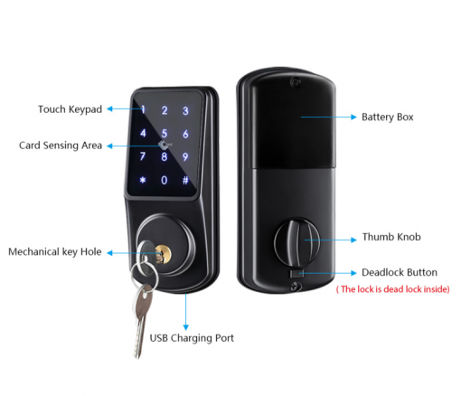 Smart Lock Keyless Entry Deadbolt Door Locks