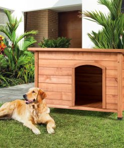 Wood Dog House Pet Shelter Large Kennel Weather Resistant