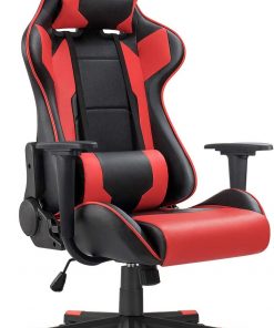 Ergonomic Massage Gaming Chair – Red