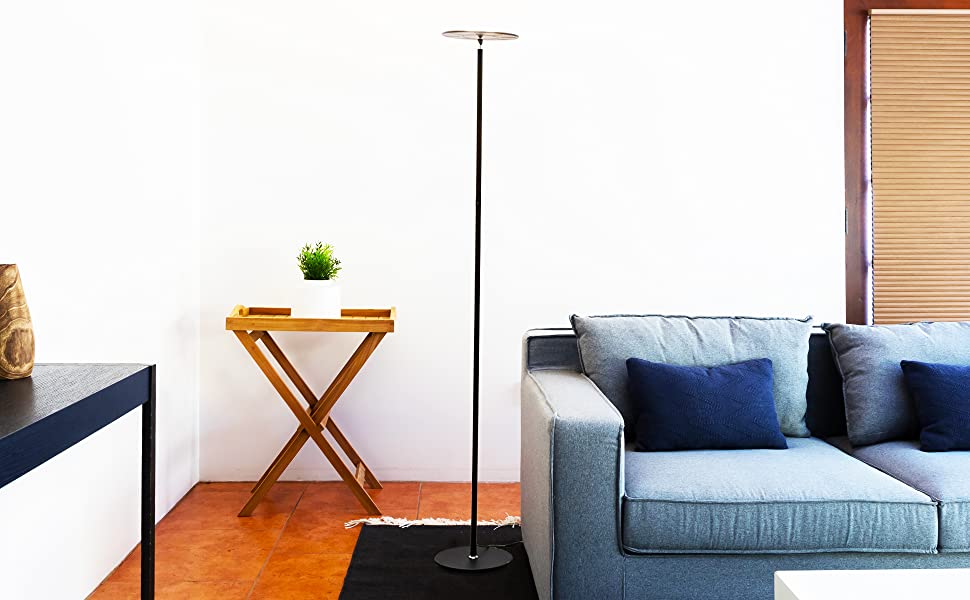 Brightech Sky LED Torchiere Super Bright Floor Lamp for Living Room