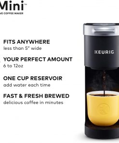 Keurig K-Mini Coffee Maker, Single Serve K-Cup Pod Coffee Brewer, 6 to 12 oz. Brew Sizes