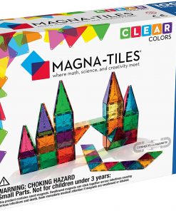 Magna Tiles 100-Piece Clear Colors Set – The Original Magnetic Blocks Tiles For Creative Open-Ended Play