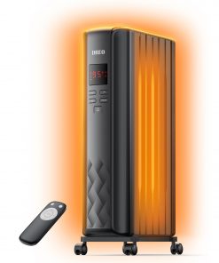 1500W Oil Filled Space Heater with ECO Mode – LED Display Screen and Remote