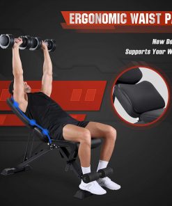 FLYBIRD Adjustable Weight  Bench, Utility Weight Bench for Full Body Workout, Foldable incline/decline Bench