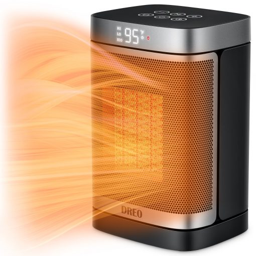Space Heater – 70° Oscillating Portable Heater with Thermostat