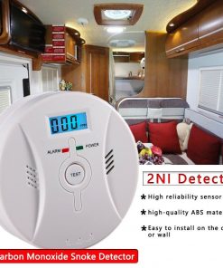 Smoke and Carbon Monoxide Detector Alarm with LCD Display for Home, Bedroom, and Travel
