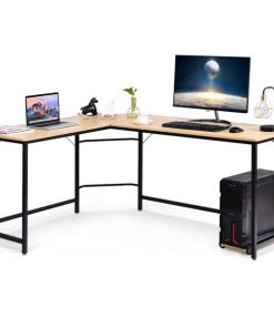 L-Shaped Desk Corner Computer Desk PC Laptop Gaming Table Workstation