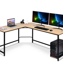 L-Shaped Desk Corner Computer Desk PC Laptop Gaming Table Workstation