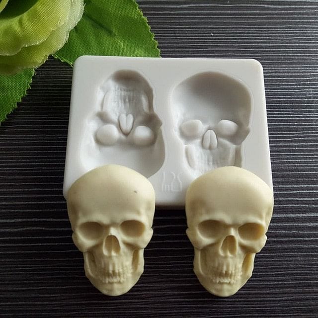 Skeleton Head Skull Silicone Chocolate or Candy Molds