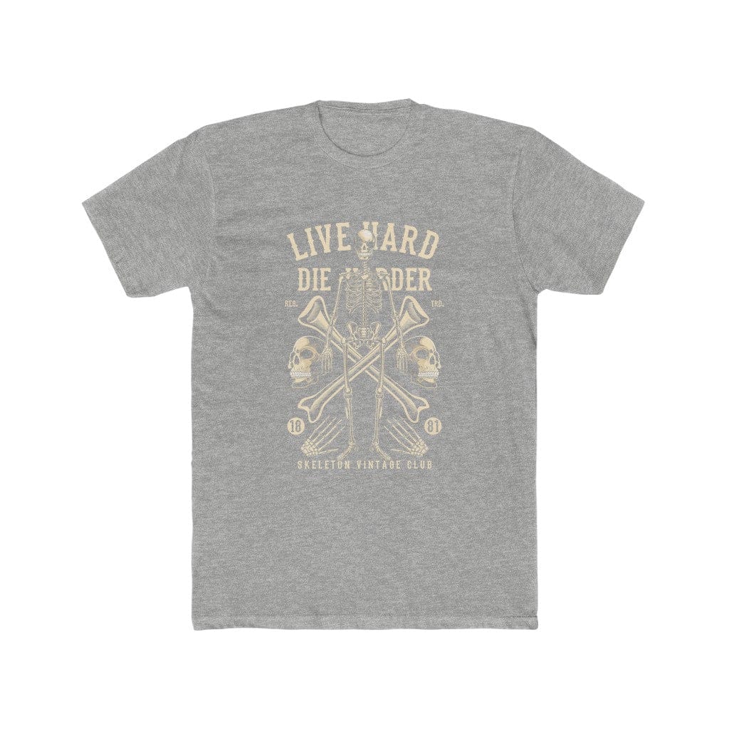 Live Hard Die Harder – Men’s Soft Cotton Crew Tee
