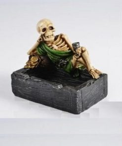 Skull Lounging Resin Ashtrays Decor For Your Home or Business